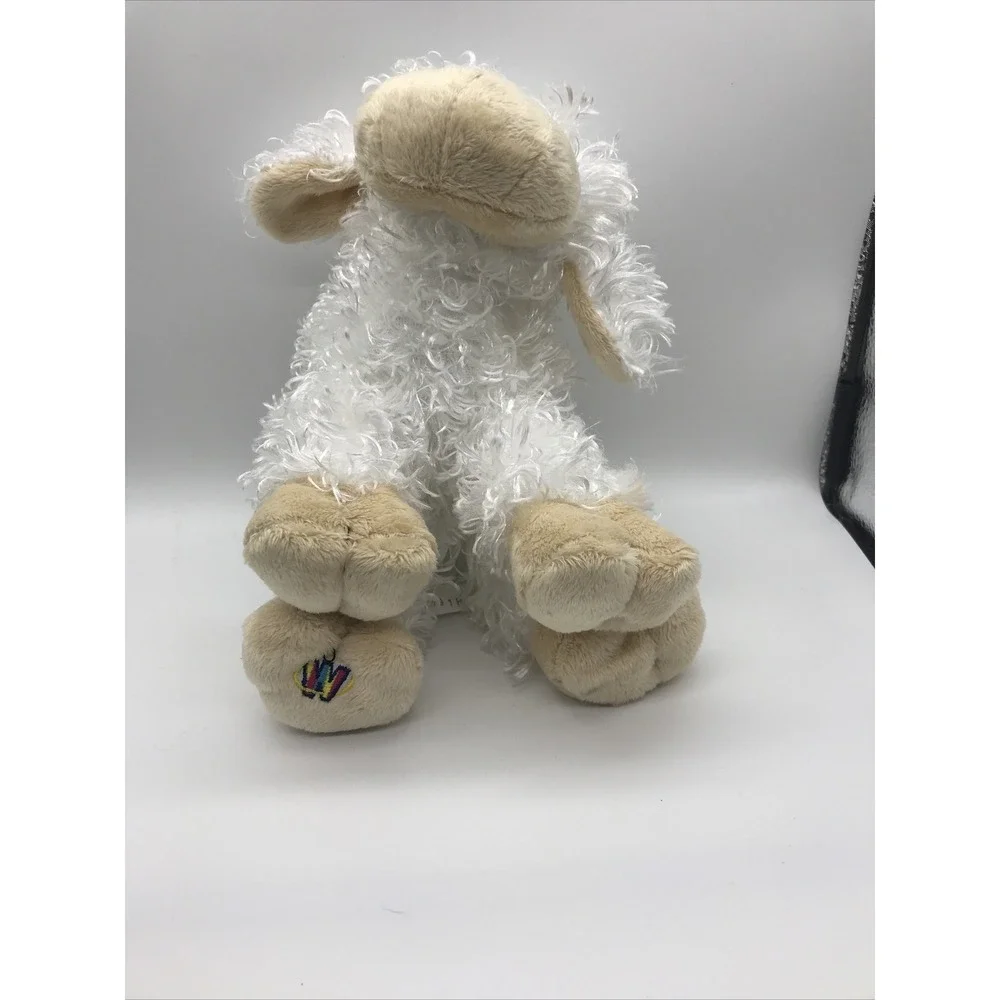 Ganz Webkinz Lamb HM 201 White Curly Hair NO CODE 7 1/2 In Tall